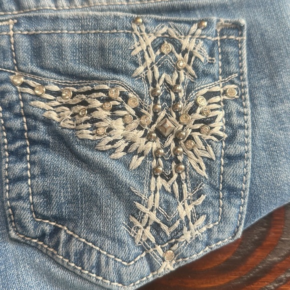 Miss Me Denim Boot Cut Jeans with Silver Embroidery - Picture 15 of 15